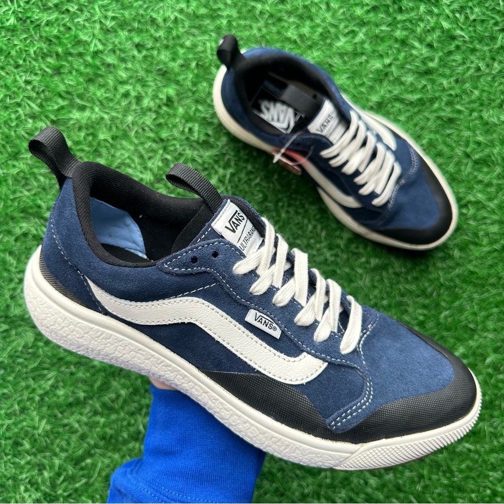 Vans Black and Blue Sneakers Classic Skate Style